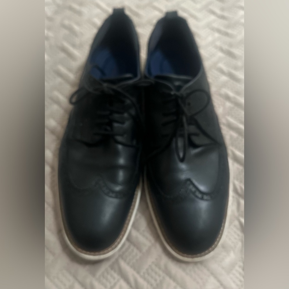 Men’s Cole Haan Black Grand Evolution ShortWing Oxford Shoes Business Casual 13M